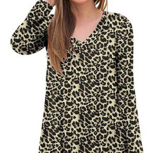 CL AWULIFFAN Women's Fall Long Sleeve V-Neck